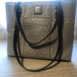 Dooney & Bourke Handbag, Ostrich Small Lexington Tote - Grey